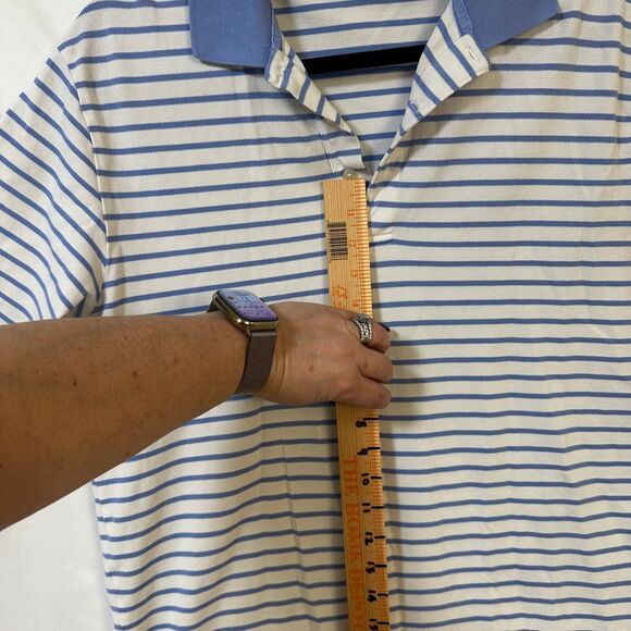 Ralph Lauren Polo Men's striped preppy shirt golf embroidered logo L - Picture 3 of 10